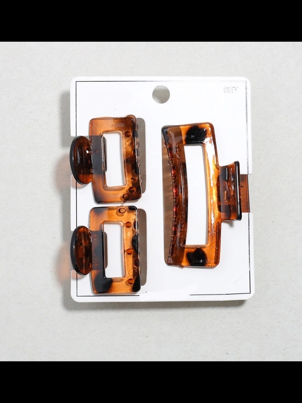 Everyday Mini & Midi Hair Claw Clip Set In Amber BNIB